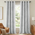H.VERSAILTEX Velvet 100% Blackout Curtains 55x108 Glacier Gray 2