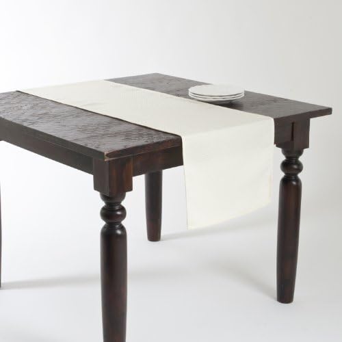 Fennco Styles Basket Weave Design Table Runner for Everyday Use