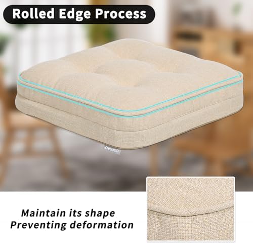 GOFORIT Chair Cushions,Tufted Shredded Memory Foam Chair Pads