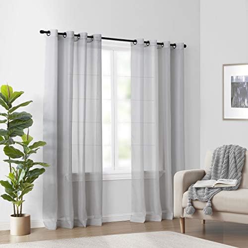 CurtainFresh Odor Neutralizing Sheer Voile Grommet Window Curtain for