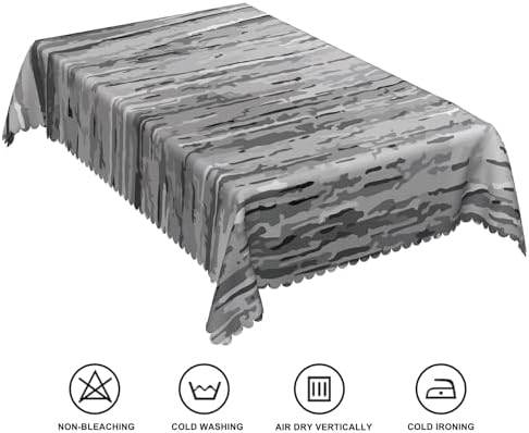 60x120inches Modern Rectangle Tablecloth Grey Aesthetic Stripes