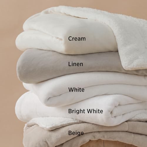 Bedsure GentleSoft Sherpa Fleece Blankets King Size for Bed