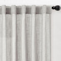 decorUhome Linen Semi Sheer Curtains 63 Inch Long, 2 Panels Light