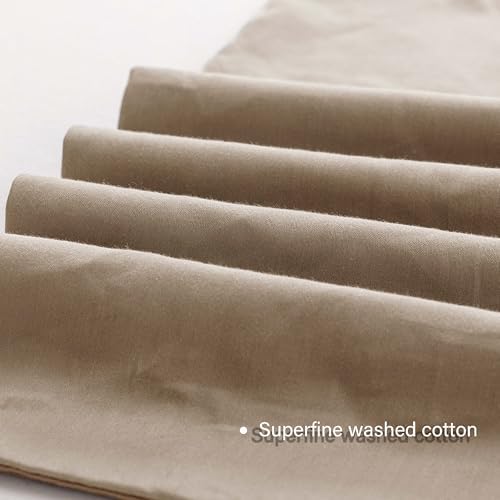 HeimenAogo Egyptian Cotton Duvet Cover Set Full, Ultra Soft and