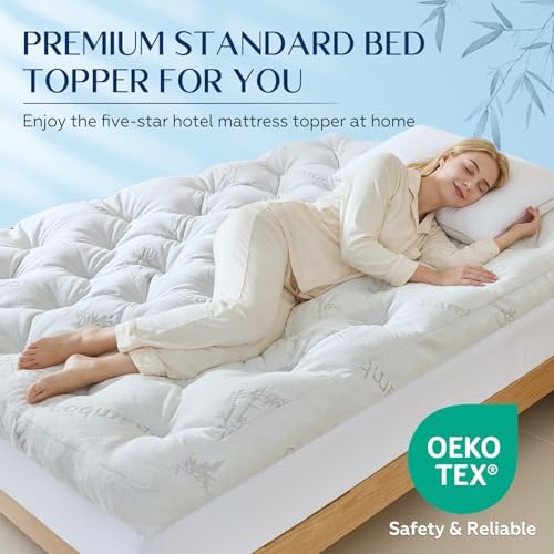 5 Inch Cooling Bamboo Mattress Topper Queen Size,60x80 in