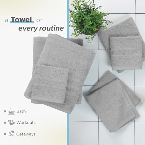 Martex Ultimate Performance 6-Piece Towel Set, Monument Gray