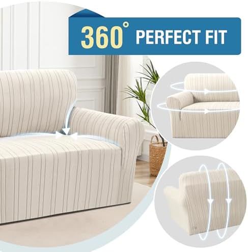 H.VERSAILTEX High Stretch Sofa Slipcover 1-Piece Couch Cover Non Slip