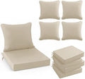 Summsun Outdoor Chair Cushion Water Resistant, 19 x 19 Inch, Cream