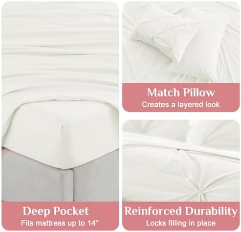 JOLLYVOGUE Queen Comforter Set 7 Pieces - Bed in a Bag Queen for All