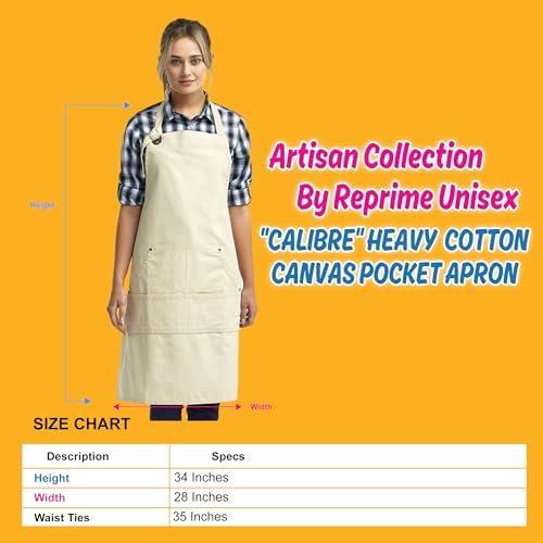 USMG Unisex Calibre Heavy Cotton Canvas Pocket Apron – Custom Full