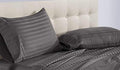 Stripe Color Egyptian Cotton 3 Pc Duvet Cover Set with Cornor Ties