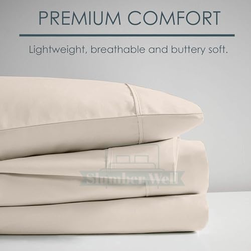 SlumberWell 5 Piece Split King Sheet Set for Adjustable Bed, 100%