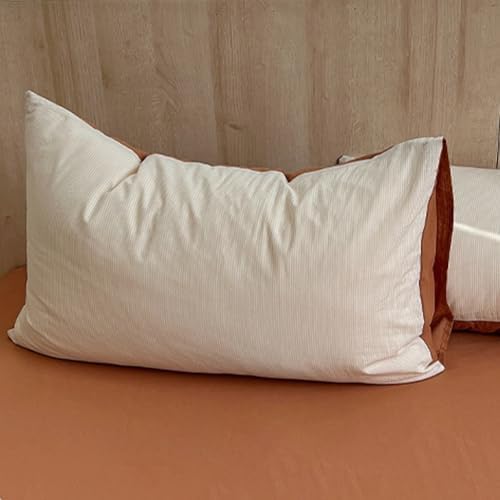 MZP Striped Duvet Cover Set Queen/King Cotton Reversible Vertical
