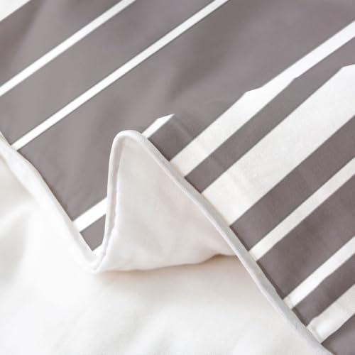 Erosebridal Geometric Striped 100% Cotton King Comforter Cover for