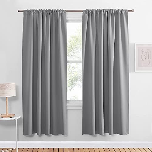 PONY DANCE Bedroom Blackout Curtains - Window Covering Set Home
