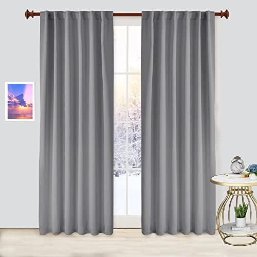 100% Polyester Room Darkening Back Tab Curtains and Drapes for Bedroom