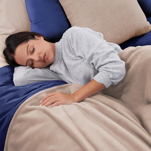 NORTHWEST Ashford Home Cozy Warmwell Blanket Moonlight Taupe King Size