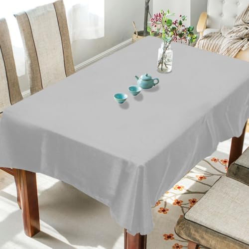 linqin Gray Color Rectangular Tablecloth 60x120 in