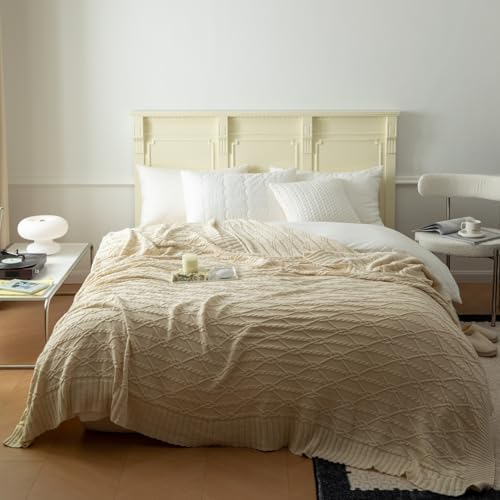 Youlan Home Rose Red Blanket Fashion Woven Chenille Knitted Blanket