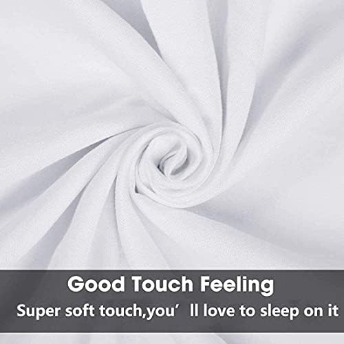 White Pillowcases 6 Pack, Standard Queen Size, Soft and Comfy