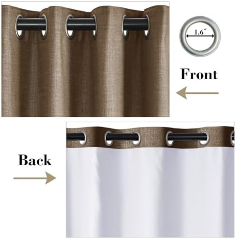 cololeaf coloeaf Blackout Curtains Faux Linen Look Window Curtain