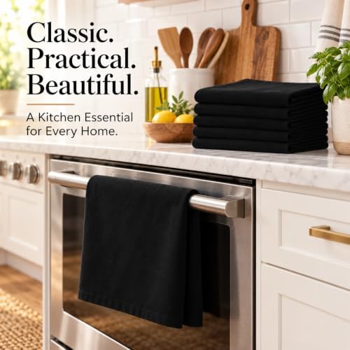 DG Collections 100% Cotton Flour Sack Towels – 12 Pack, 27x27 Inches