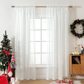 MIULEE 2 Panels Sheer Curtains for Living Room 54 X 108 Inches Ivory
