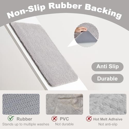 TYUU Bathroom Runner Rug, Ultra Soft Long Bath Mat Machine Washable