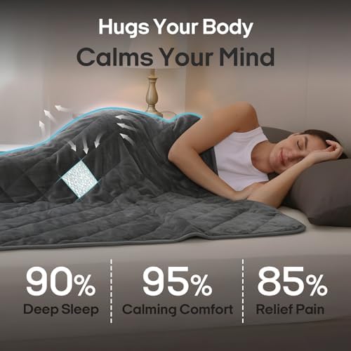 ZonLi Weighted Blanket for Adults (60"x80",20lbs, Warm Grey)
