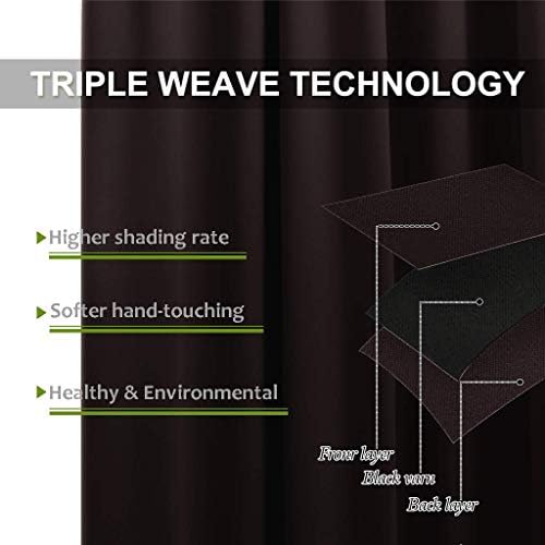 Back Tab and Rod Pocket Blackout Curtains for Bedroom - Thermal