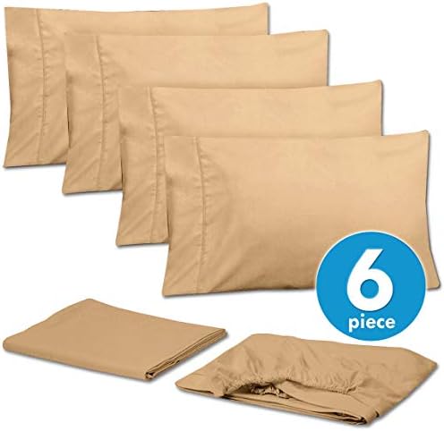 Sweet Home Collection 6 Piece 1500 Thread Count Brushed Microfiber