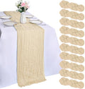 10 Pack Beige Table Runner 10Ft 23 x 120 Inch Cheesecloth