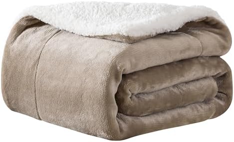 WDCOZY Sherpa Fleece Throw Blanket 108"x90", Soft Warm Bed Blankets