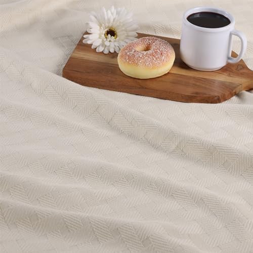BLUENILEMILLS Cotton Blanket, Ideal for; Picnic, Beach, Traveling or