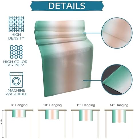 Gradient Color Table Runner and Placemats Set of 4 Geometric Rustic