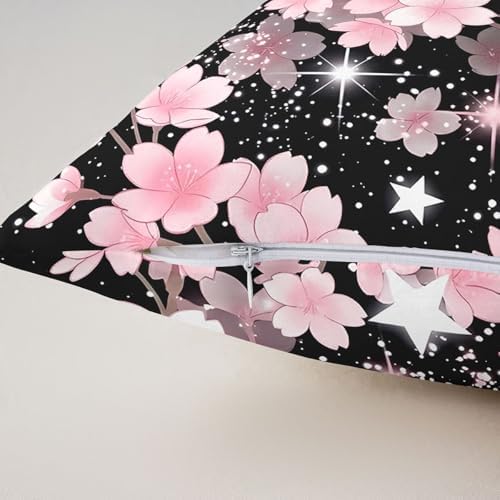 Feelyou Cherry Blossoms Throw Pillow Covers Set of 2 Japanese Style