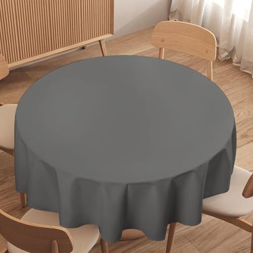 Grey Plain Solid Color Tablecloth Washable Dinng Table Covers