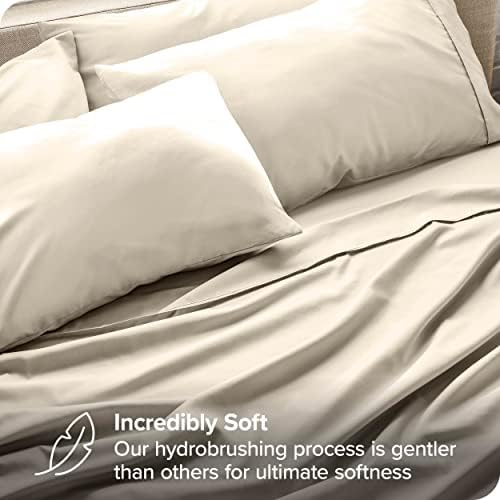 Soft 5 Piece Bed Sheets Split King Bed Sheet Set 18 Inches Deep Pocket