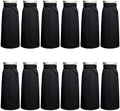 12 Pcs Bistro Aprons with Extra Long Waist Ties and Two Pockets