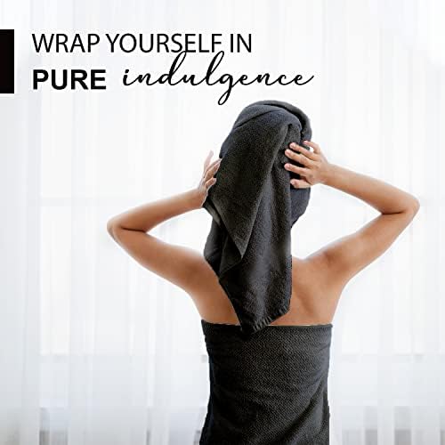 KAHAF COLLECTION 100% Cotton Bath Towels, 24x48 Pack of 6 Towels