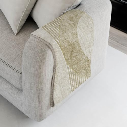 Addison Rugs ASB676 Taupe 50" x 70" Oversized Sherpa Throw Blanket