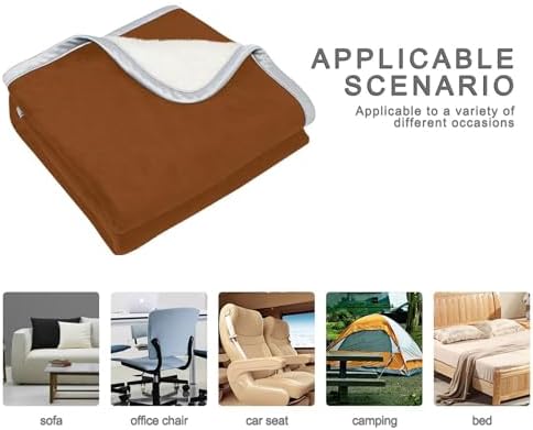 Brown Plush Throw Blankets for Bed Couch and Living Room Suitable