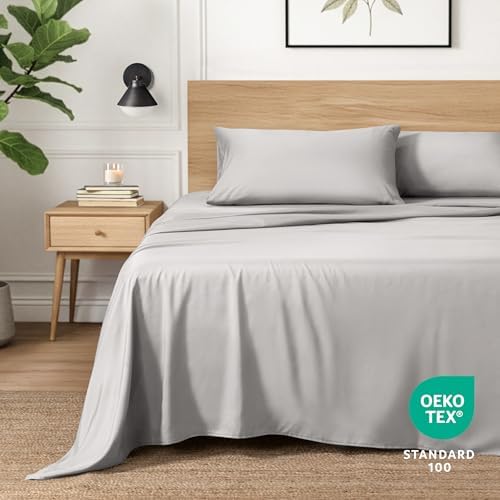 Ivy Union Microfiber Sheet Set (Twin XL, Light Grey)