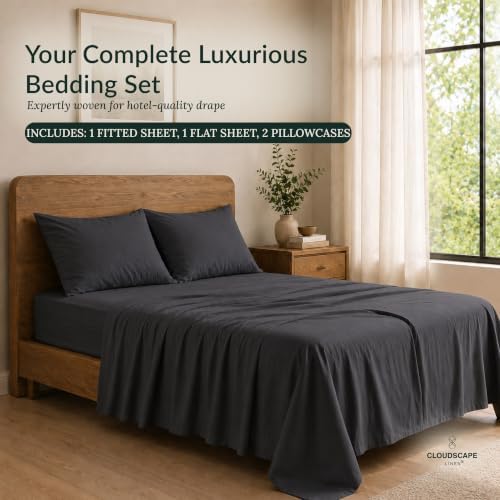CLOUDSCAPE 100% Egyptian Cotton Sheet Set King Size Set 400TC