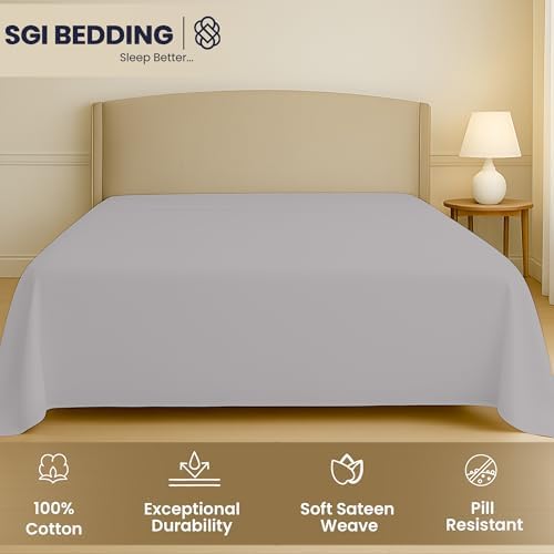 SGI bedding 132" W x 120" L 1Pc Alaskan King Flat Sheet Only - 600