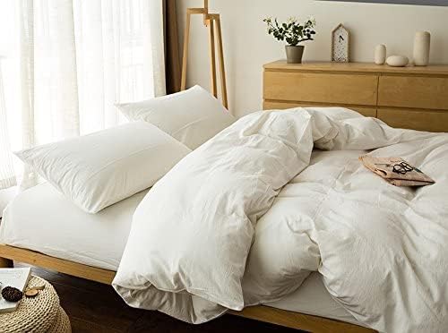 ARlinen Duvet Cover Twin 68X90 Size, Ivory Comforter Cover - Ultra