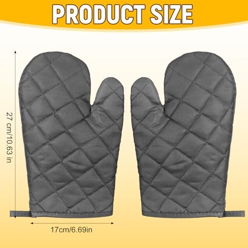 Geyoga Oven Mitts Heat Resistant Kitchen Long Oven Gloves Mitts Thick