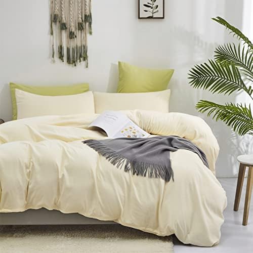 Luxlovery Ivory White Comforter Set California King Cream White