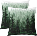 Feelyou Fog Forest Throw Pillow Covers Decorative Soft 22" x 22"