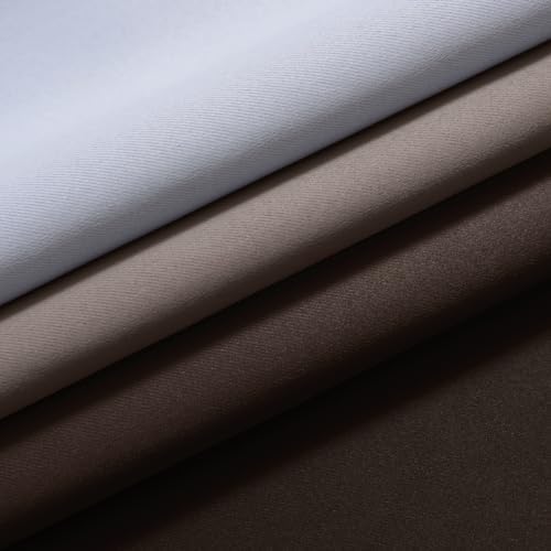 SimpleHome Ombre Rod Pocket Brown Curtains for Bedroom, 42Wx72L